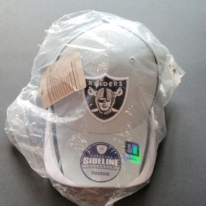 NFL OAKLAND RAIDERS GRAY REEBOK FITTED HAT CAP SEA
